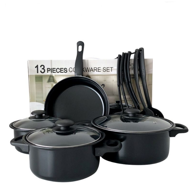 Midnight Culinary Ensemble 13 Piece Non-Stick Cookware Set