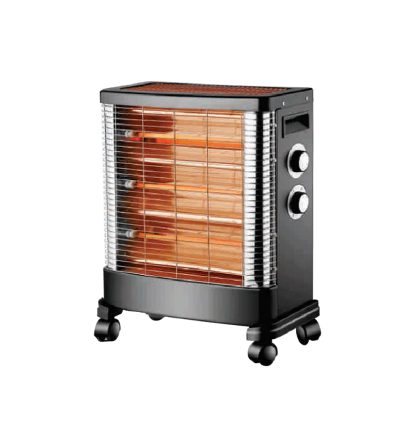 Goldair - 4 Bar 2400 Watt Quartz Heater with Wheels - Black GQH-1980