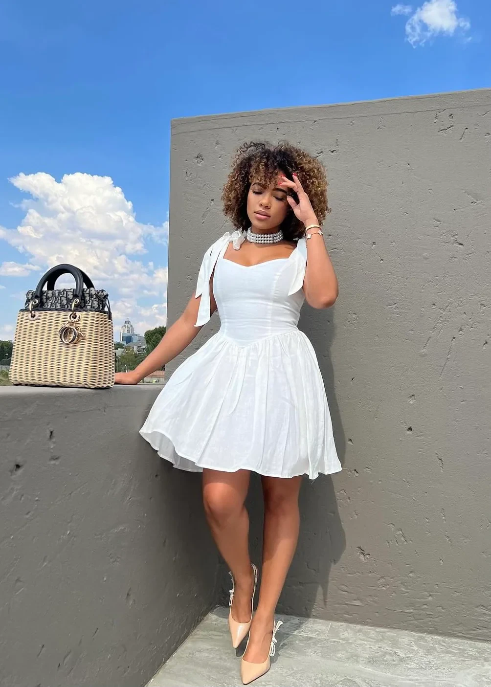 Celestial Breeze Linen Dress