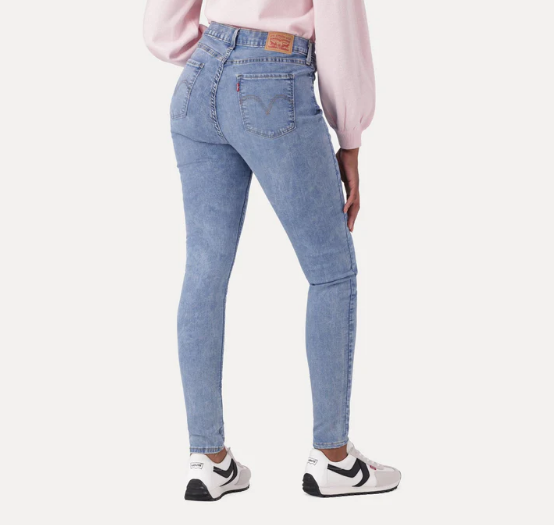 LEVI'S® CURVY HIGH-RISE SUPER SKINNY JEANS - MED INDIGO - WORN IN